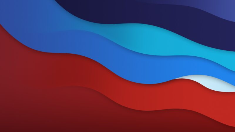 Blue Red Layers Desktop | Flowing Abstract Art wallpaper 4K
