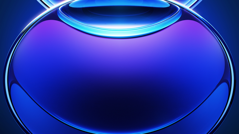 Blue Sphere Stack iPhone | Gradient Light Effect wallpaper 4K