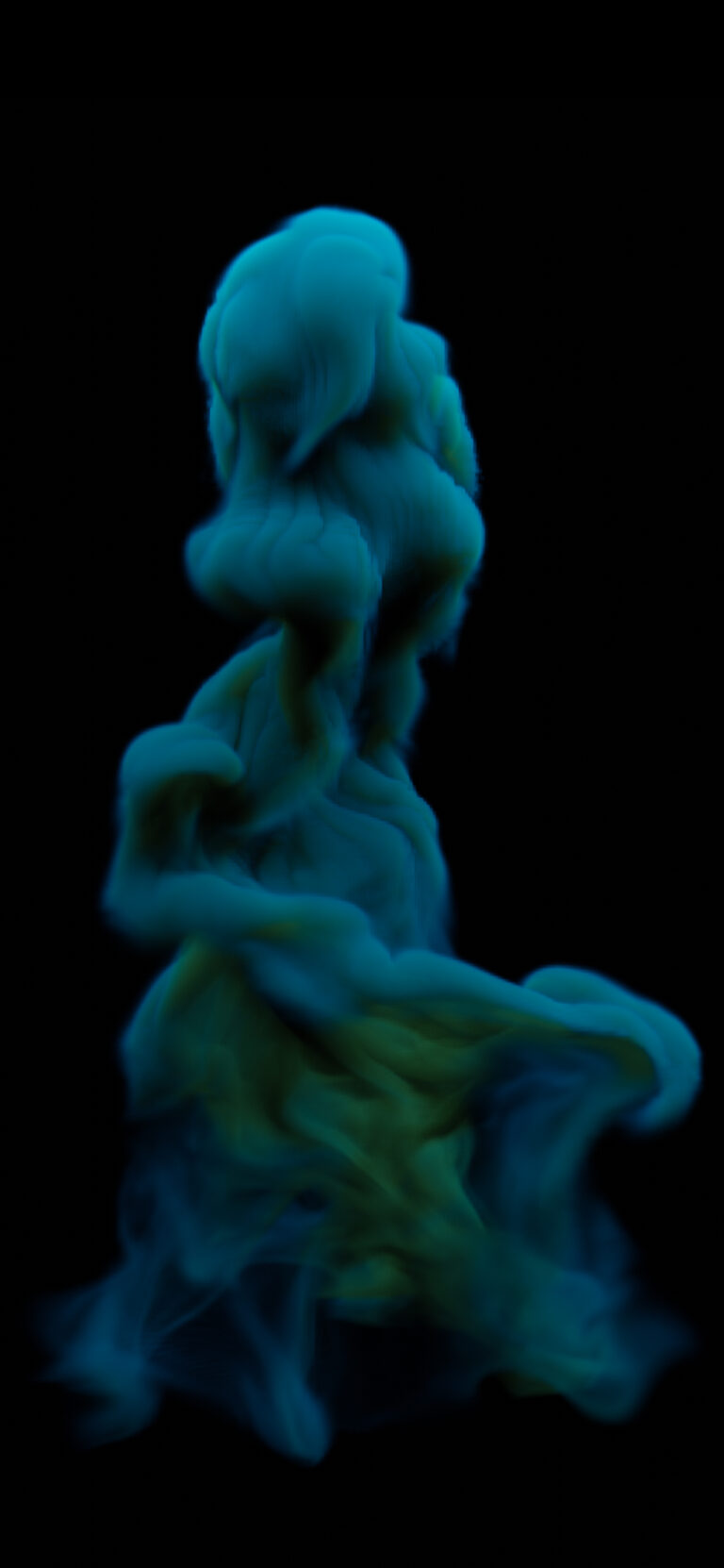 Blue Yellow Ink Swirl | iPhone Fluid Abstract wallpaper 4K