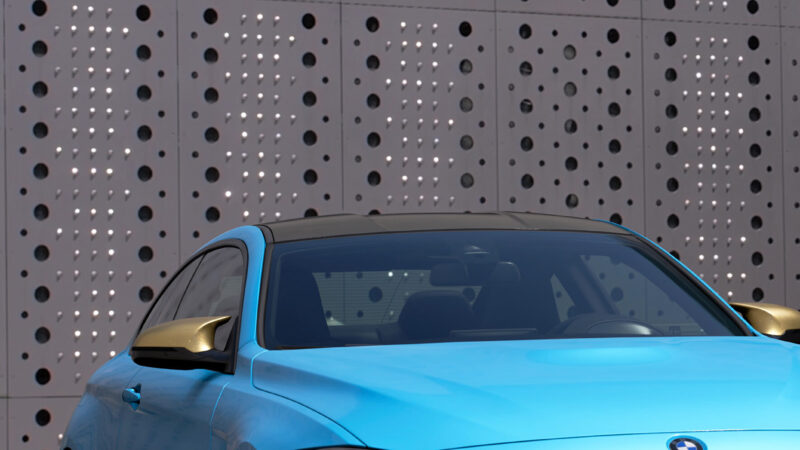 BMW M4 Blue Gold iPhone | Luxury Sports Car wallpaper 4K