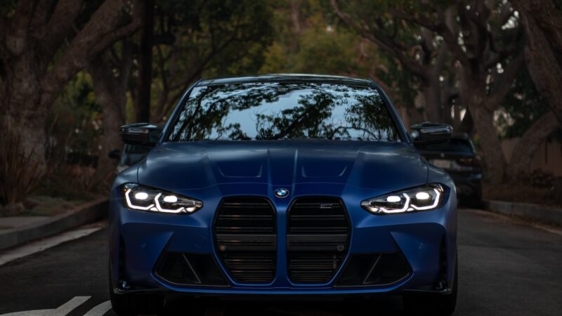 BMW M4 Competition | Blue Road Drive iPhone wallpaper 4K