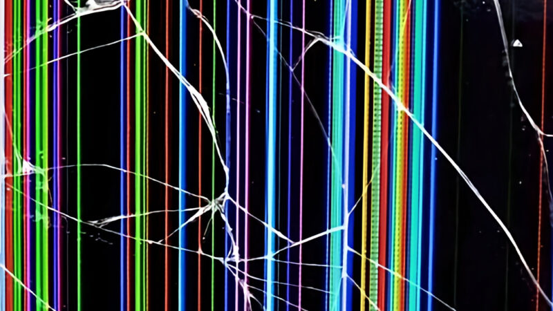 Broken Screen Lines iPhone | Colorful Digital Glitch wallpaper 4K