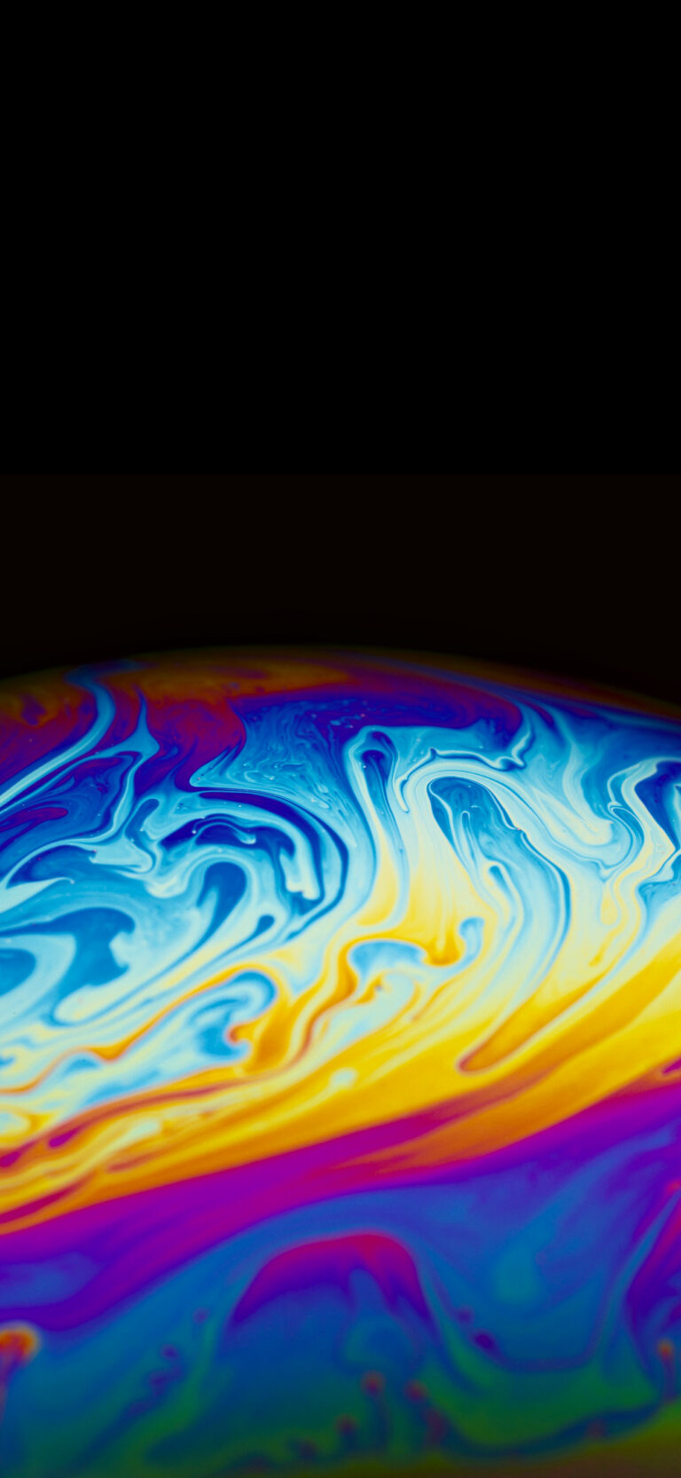 Bubble Swirl iPhone | Iridescent Flowing Colors wallpaper 4K