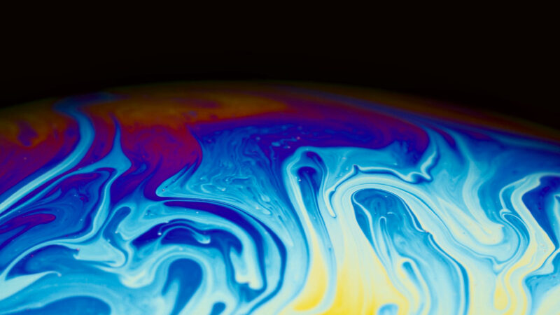 Bubble Swirl iPhone | Iridescent Flowing Colors wallpaper 4K
