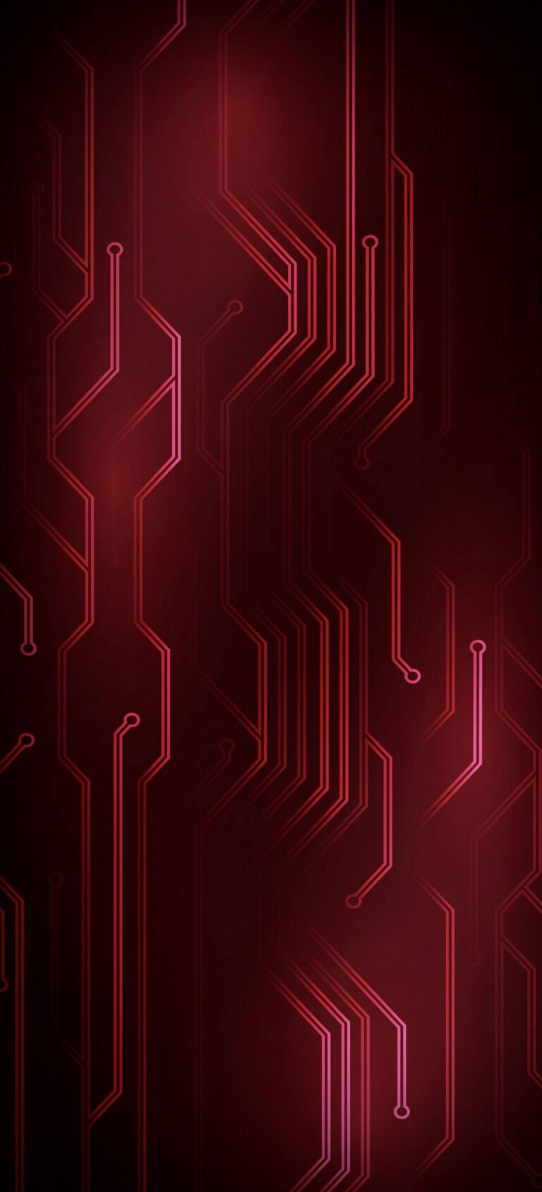 Circuit Lines Red Glow iPhone | Electronic Depth Art wallpaper 4K