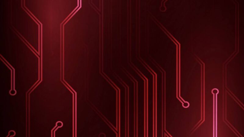 Circuit Lines Red Glow iPhone | Electronic Depth Art wallpaper 4K