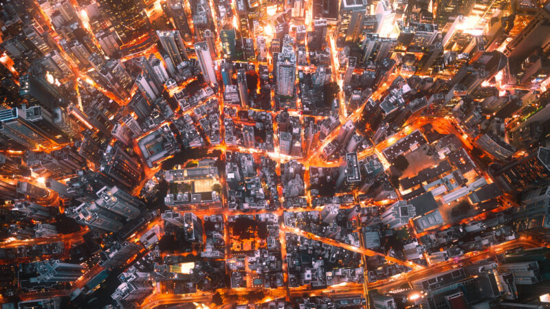 City Lights View | Night Urban iPhone wallpaper 4K