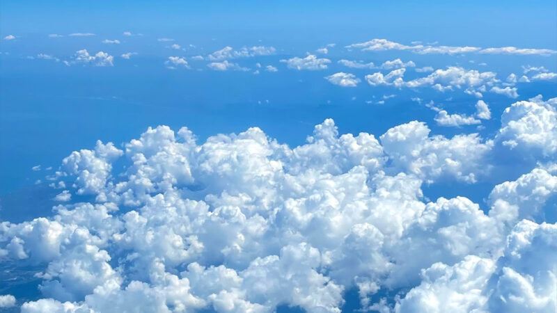 Clouds Aerial View iPhone | Blue Water Sunlight wallpaper 4K