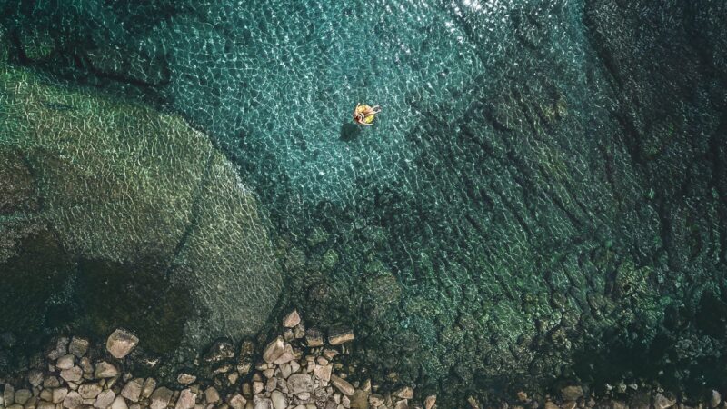 Coastal Rocks & Teal Water iPhone | Scenic Aerial View wallpaper 4K