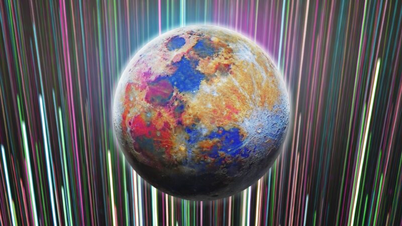Colorful Planet Streaks | Desktop Cosmic Art wallpaper 4K