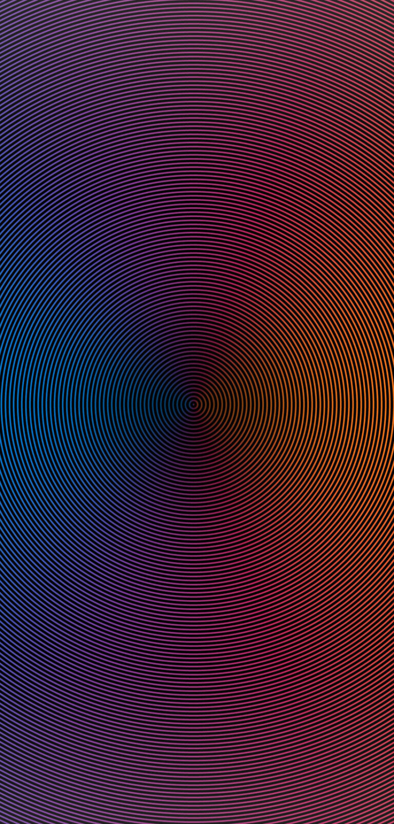 Concentric Lines iPhone | Blue Purple Orange Blend wallpaper 4K