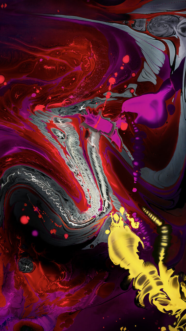 Crimson Paint Swirls iPhone | Abstract Fluid Art wallpaper 4K