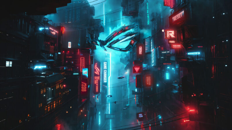 Neon Cityscape | Cyberpunk Lights Desktop wallpaper 4K