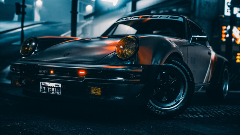 Dark Blue Sports Car iPhone Wallpaper 4K Night Drive HD wallpaper 4K