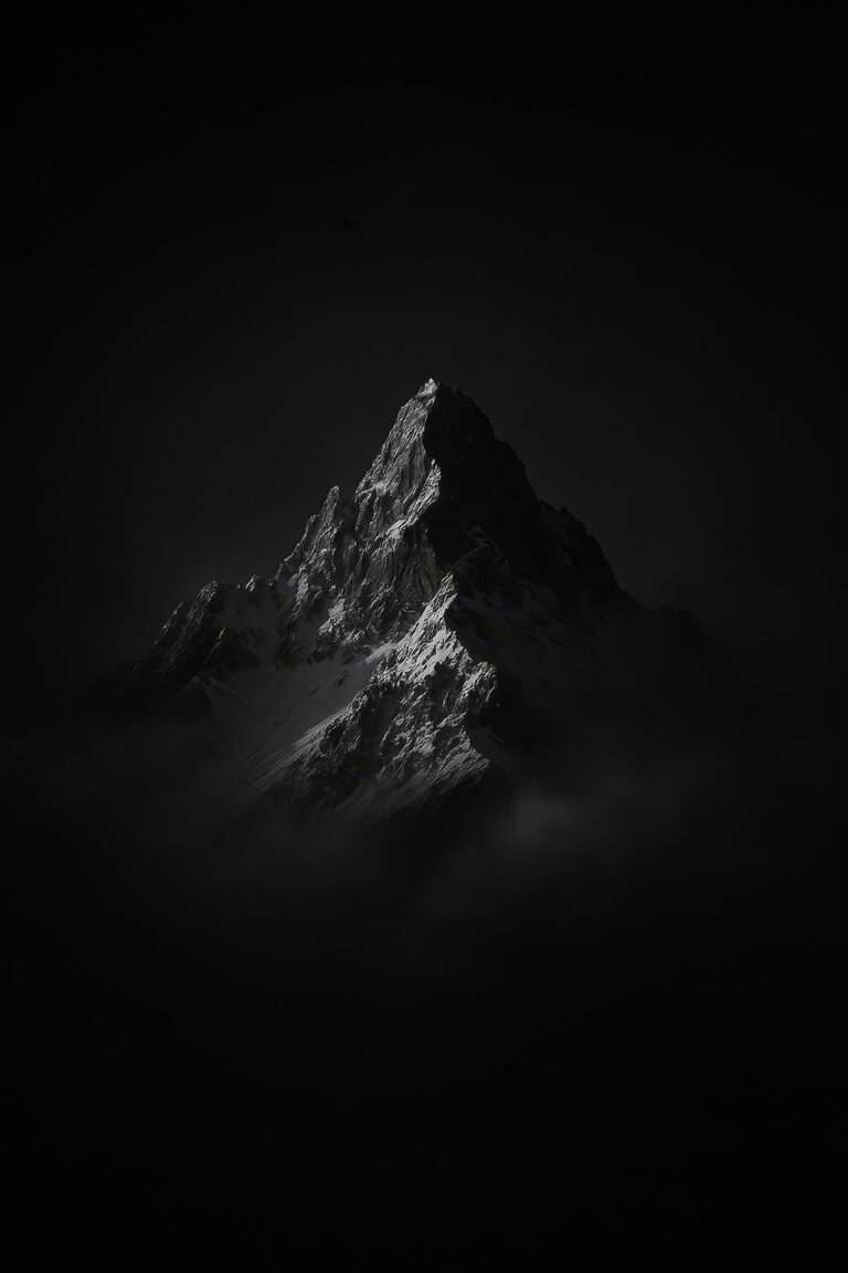 Dark Cloud Mountains iPhone | Dramatic Peak View wallpaper 4K