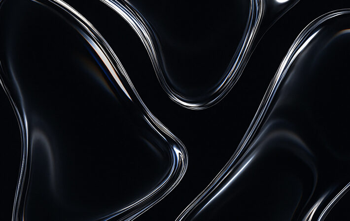 Abstract Liquid Art iPhone | Dark Glossy Shapes wallpaper 4K