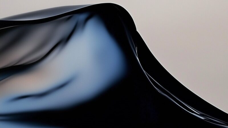 Dark Wave iPhone | Glossy Curved Design wallpaper 4K