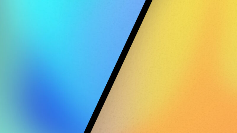 Diagonal Color Fields iPhone | Teal Yellow Orange wallpaper 4K