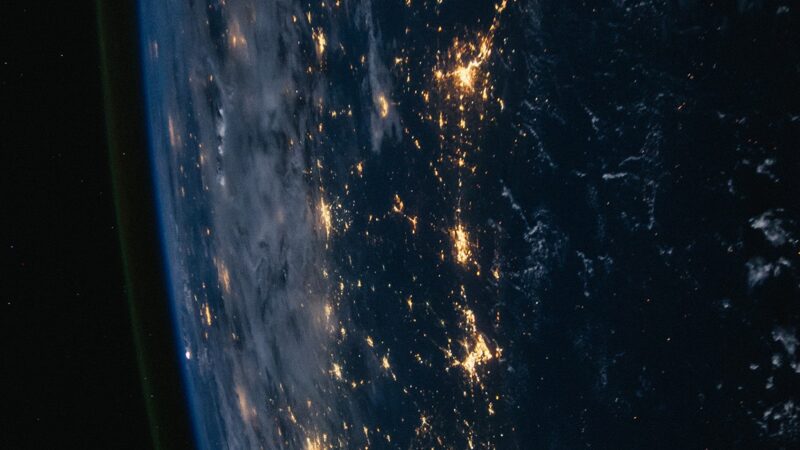 Earth City Lights Night ISS View iPhone Wallpaper 4K wallpaper 4K