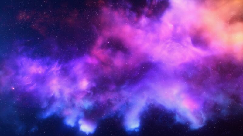 Ethereal Astrophotography Glowing Through Celestial Clouds wallpaper 4K