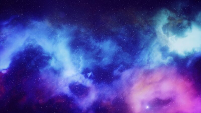 Ethereal Cosmic Dust Drifting Through Starry Galaxy wallpaper 4K