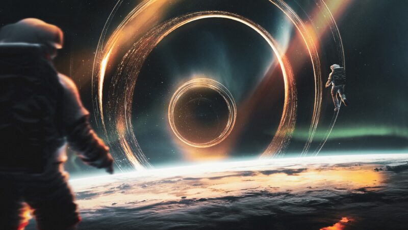 Explorer Stands At The Event Horizon wallpaper 4K