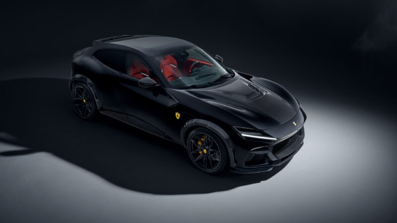 Ferrari Purosangue | Sleek Dark Luxury Desktop wallpaper 4K