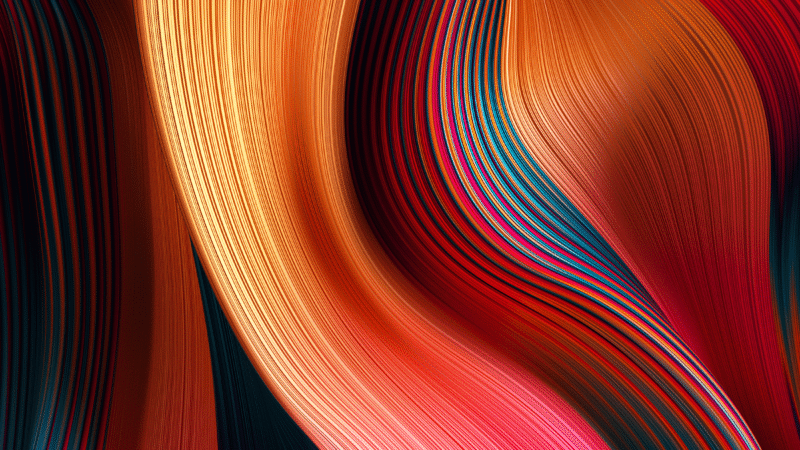 Flowing Lines iPhone | Orange & Pink Abstract wallpaper 4K