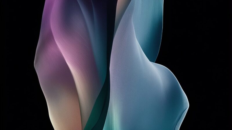 Flowing Shapes iPhone | Gradient Color Swirl wallpaper 4K