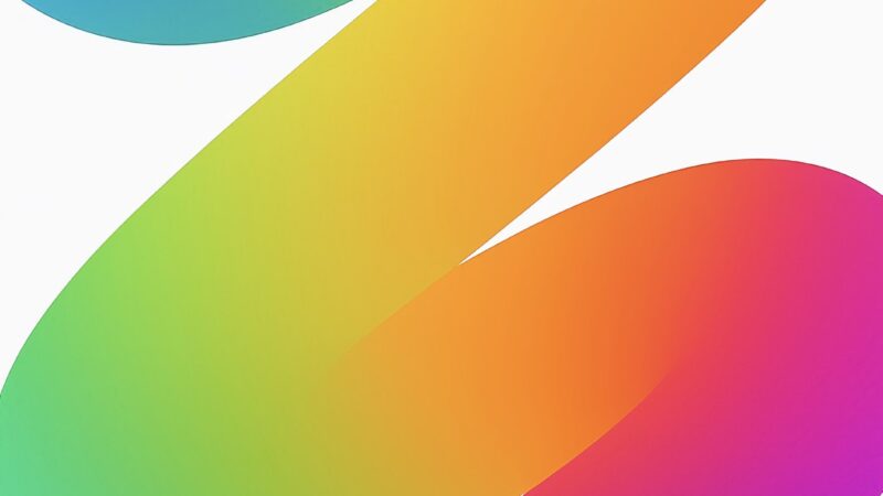 Fluid Gradient Shapes iPhone | Rainbow Abstract Art wallpaper 4K