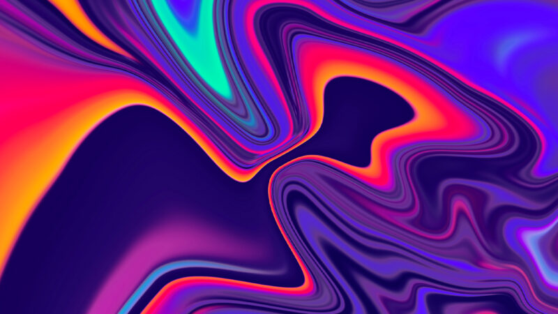 Fluid Swirls iPhone | Purple, Blue & Orange wallpaper 4K
