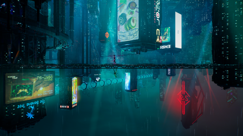 Cyberpunk City Neon Lights Desktop Wallpaper 4K wallpaper 4K