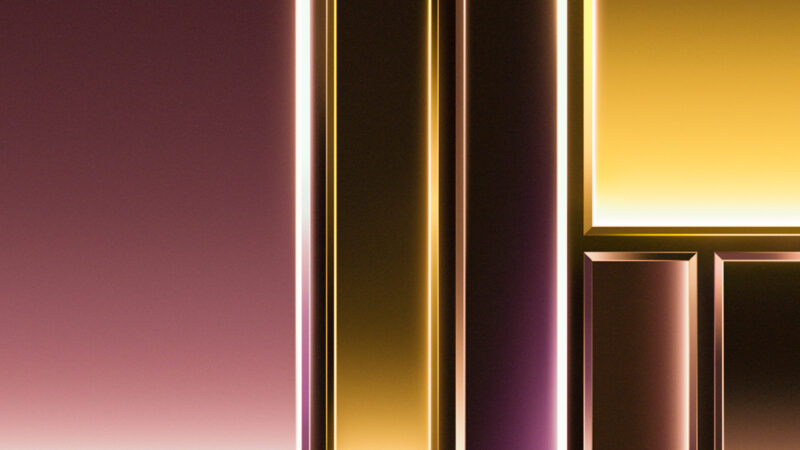 Geometric Gold Purple iPhone | Abstract Panel Art wallpaper 4K