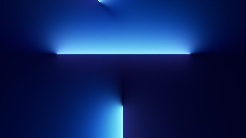 Geometric Space Blue Light | iPhone Modern Abstract wallpaper 4K