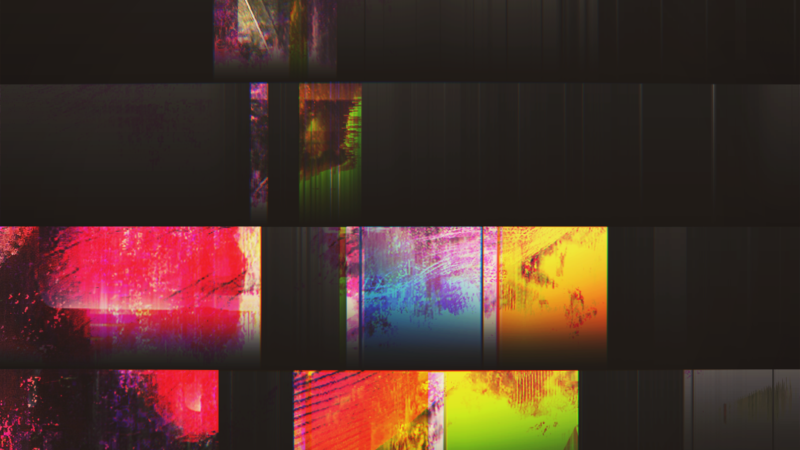 Glitch Art Scattered Color Blocks iPhone Wallpaper 4K wallpaper 4K