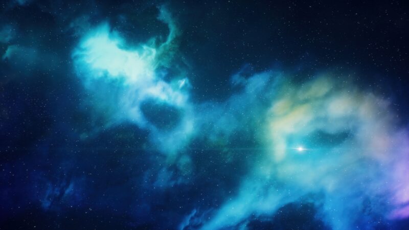 Glowing Stars Behind Deep Space Clouds wallpaper 4K