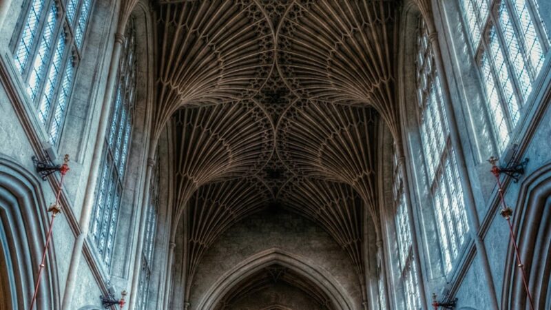 Gothic Cathedral Ribbed Vault Stained Glass iPhone Wallpaper HD wallpaper 4K