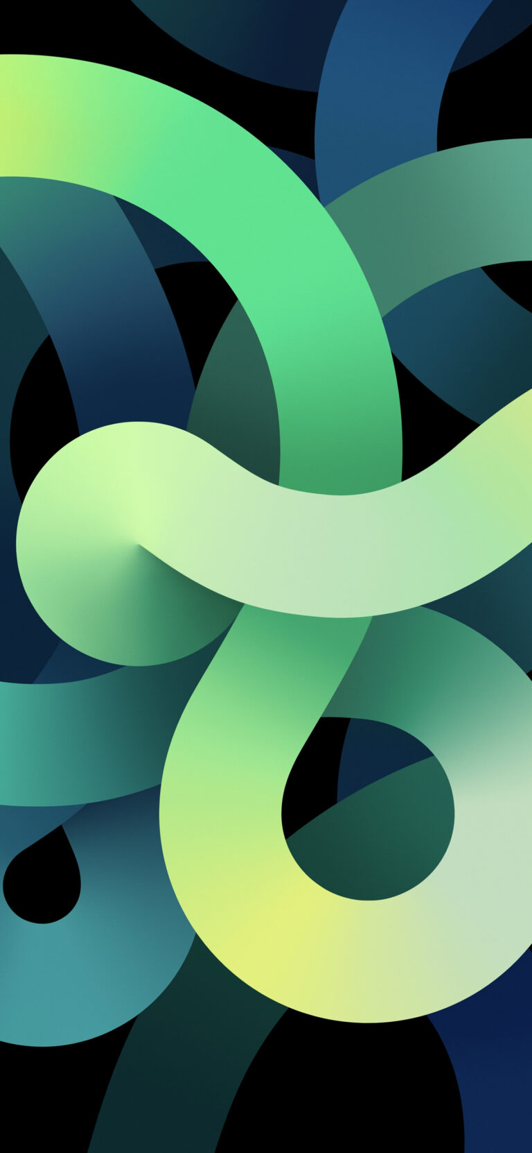 Gradient Ribbons iPhone | Smooth Abstract Curves wallpaper 4K