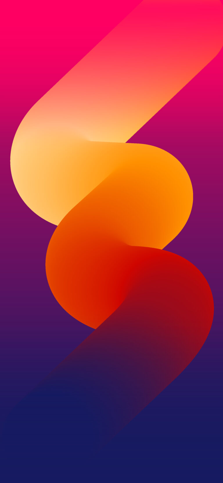 Gradient Shapes iPhone | Warm Orange & Purple wallpaper 4K