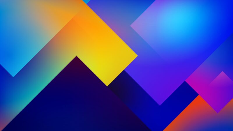 Gradient Shapes Desktop | Abstract Color Blocks wallpaper 4K