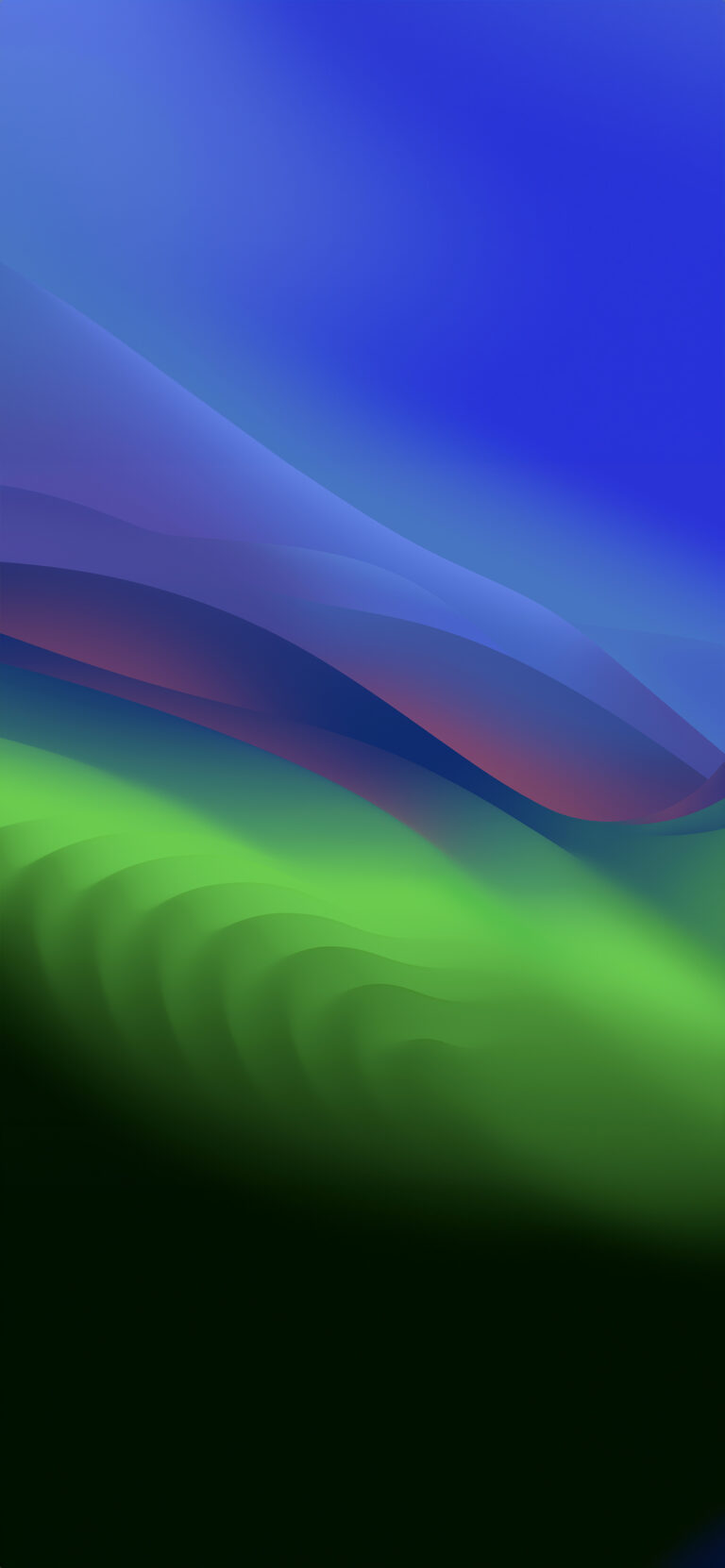 Gradient Waves iPhone | Blue Green Red Flow wallpaper 4K