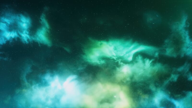 Green Astrophotography Deep In Celestial Galaxy wallpaper 4K