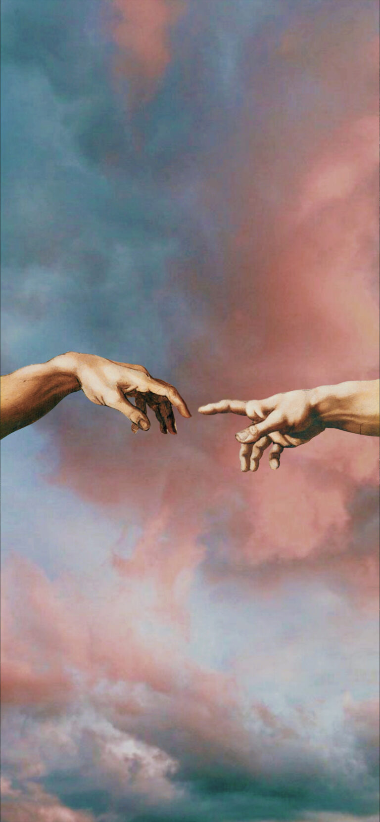 Cloudy Sky Hands | Dreamy iPhone Aesthetic wallpaper 4K