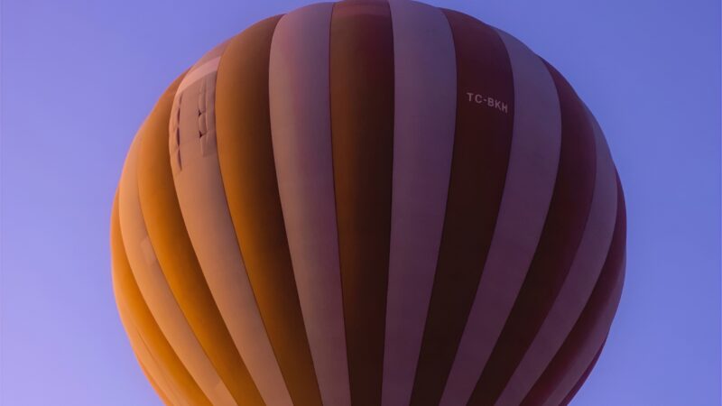 Hot Air Balloon iPhone | Blue Sky Scenic View wallpaper 4K