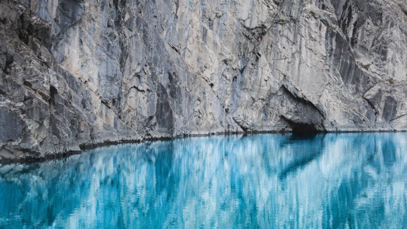 Ice Cave Turquoise Pool | iPhone Frozen Beauty wallpaper 4K