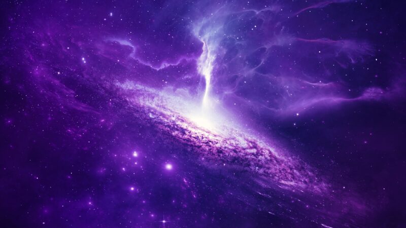 Infinite Purple Nebula Spiral Aesthetic Galaxy View wallpaper 4K