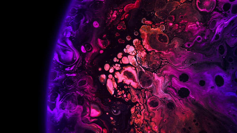 Ink Sphere iPhone | Abstract Purple Swirl wallpaper 4K