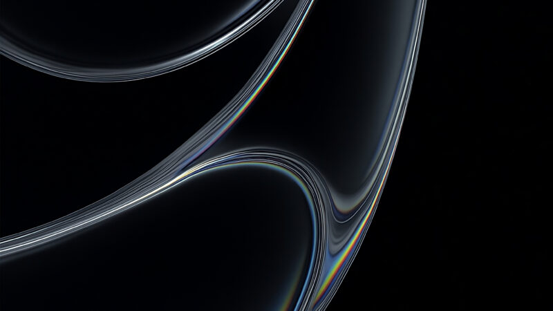 Iridescent Curves iPhone | Flowing Abstract Art wallpaper 4K