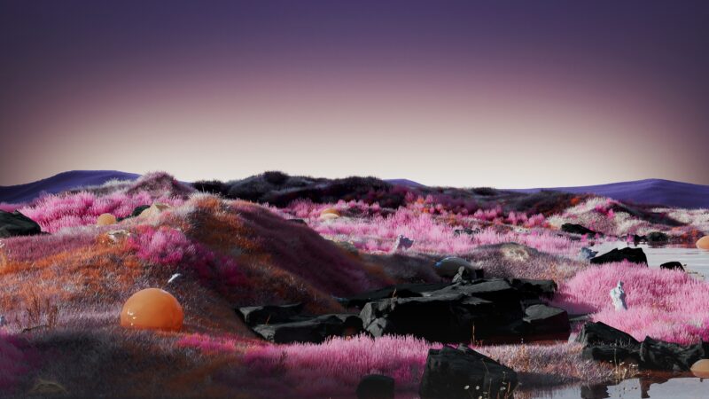 Majestic Purple Dreamscape of Serene Tranquility wallpaper 4K