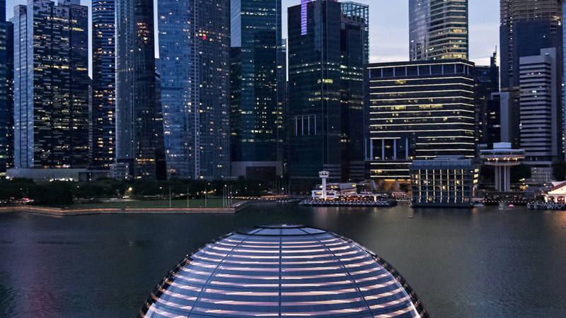 Marina Bay Apple Store | Modern Architecture iPhone wallpaper 4K